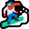 Snowboarder - Medium Black emoji on Microsoft